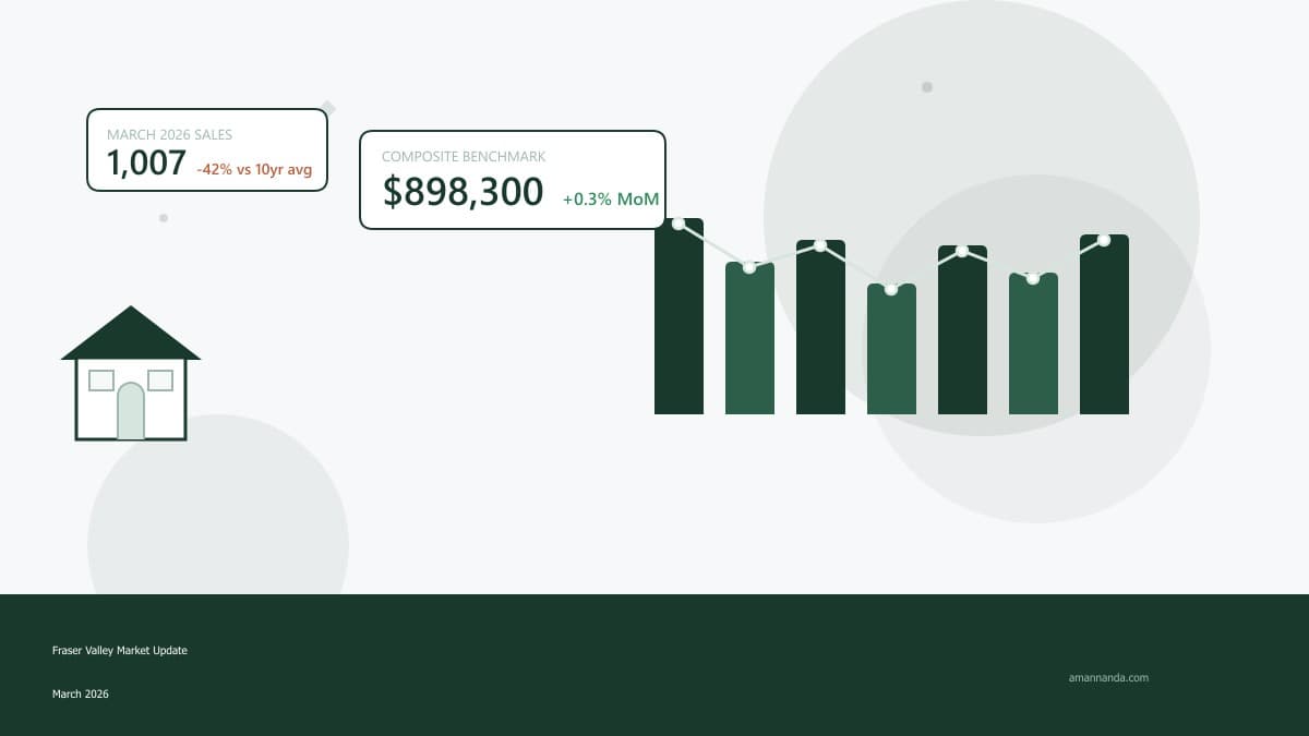 Fraser Valley real estate market statistics for March 2026